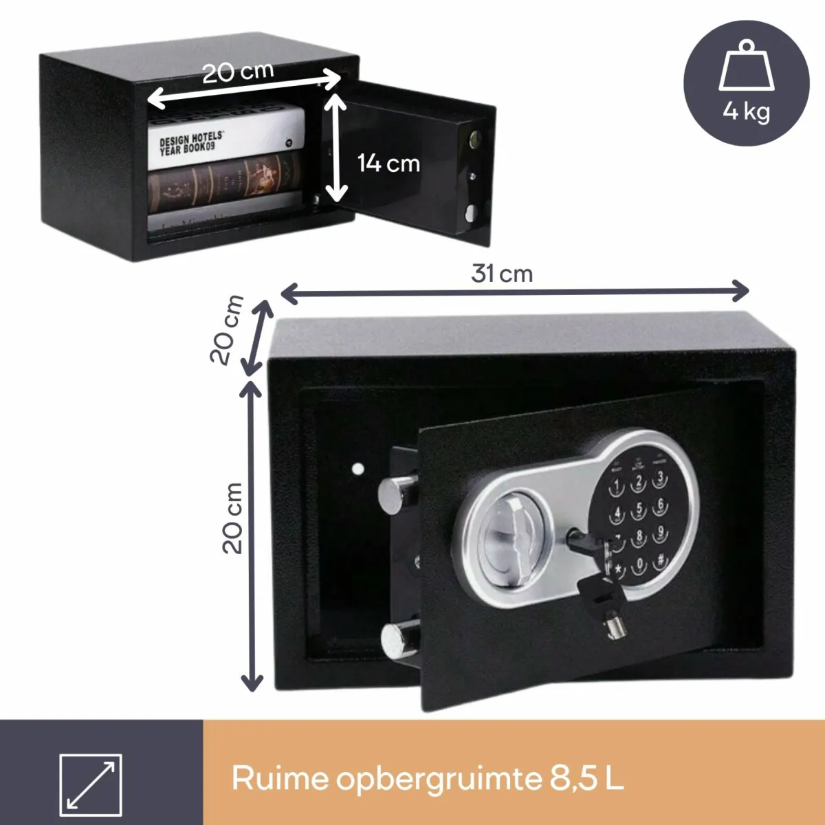 Markenlos Perel BG90017 Elektrischer Tresor< Schließfächer|Schließfächer