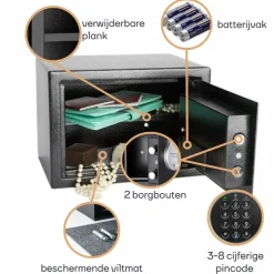 Markenlos Schließfächer|Schließfächer-Perel BG90019 elektronischer Tresor