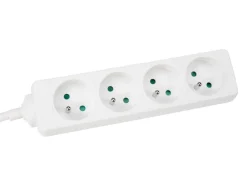 Markenlos Schuko Stecker^Perel EB4N 4-fache Steckdosenleiste - 1,5 Meter