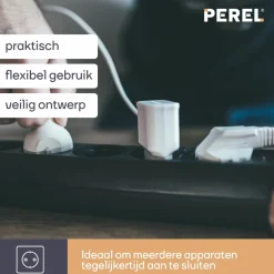 Markenlos Schuko Steckdosen^Perel EBP10N 10-fach Steckdosenleiste mit Schalter - 1,5 Meter