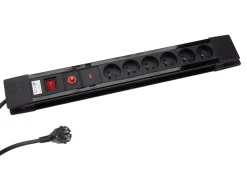 Markenlos Perel EBP06SN 6-fach Steckdosenleiste mit Schalter - 1,5 Meter< Schuko Stecker