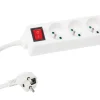 Markenlos Schuko Steckdosen|Schuko Stecker-Perel EB3S 3-fach Steckdosenleiste - 1,5 Meter