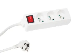 Markenlos Schuko Steckdosen|Schuko Stecker-Perel EB3S 3-fach Steckdosenleiste - 1,5 Meter