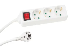 Markenlos Perel EB3S-3-G 3-fach Steckdosenleiste mit Schalter - 3 Meter< Schuko Stecker