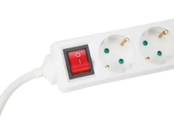 Markenlos Schuko Steckdosen^Perel EB3S-G 3-fach Steckdosenleiste mit Schalter - 1,5 Meter