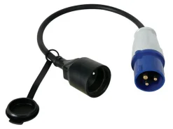 Markenlos Perel ECEEA2 CEE type E Adapterkabel - 40 cm< Cee Adapter|Cee Kabels