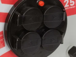 Markenlos Schuko Kabeltrommel-Perel ECR25NP25N 4-wege Kabeltrommel - 25 Meter