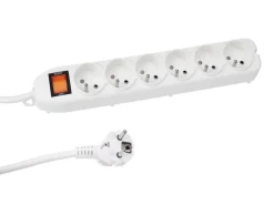 Markenlos Perel EWS6W 6-fach Steckdosenleiste mit Schalter - 1,5 meter< Schuko Steckdosen