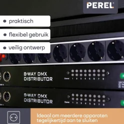 Markenlos Schuko Stecker^Perel 8-fach Steckdosenleiste mit Schalter - 2,15 Meter