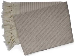 Markenlos PHLOX 100 x 200 cm Hamamtuch - Beige< Strandtücher