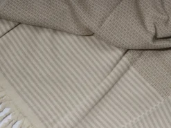 Markenlos PHLOX 100 x 200 cm Hamamtuch - Beige< Strandtücher