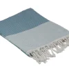 Markenlos Strandtücher^PHLOX 100 x 200 cm Hamamtuch - Honingraat Denim