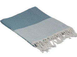 Markenlos Strandtücher^PHLOX 100 x 200 cm Hamamtuch - Honingraat Denim