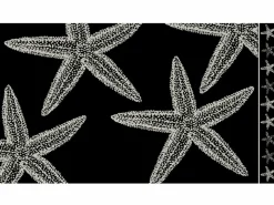 Markenlos Strandtücher^PHLOX 90 x 160 cm Strandtuch - Star Black