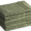 Markenlos PHLOX Supreme 16 x 21 cm 6er-set Waschlappen - Grün< Handtücher