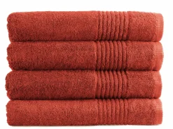 Markenlos Handtücher-PHLOX Supreme 70 x 140 cm 4er-Set Handtüchern - Terracotta