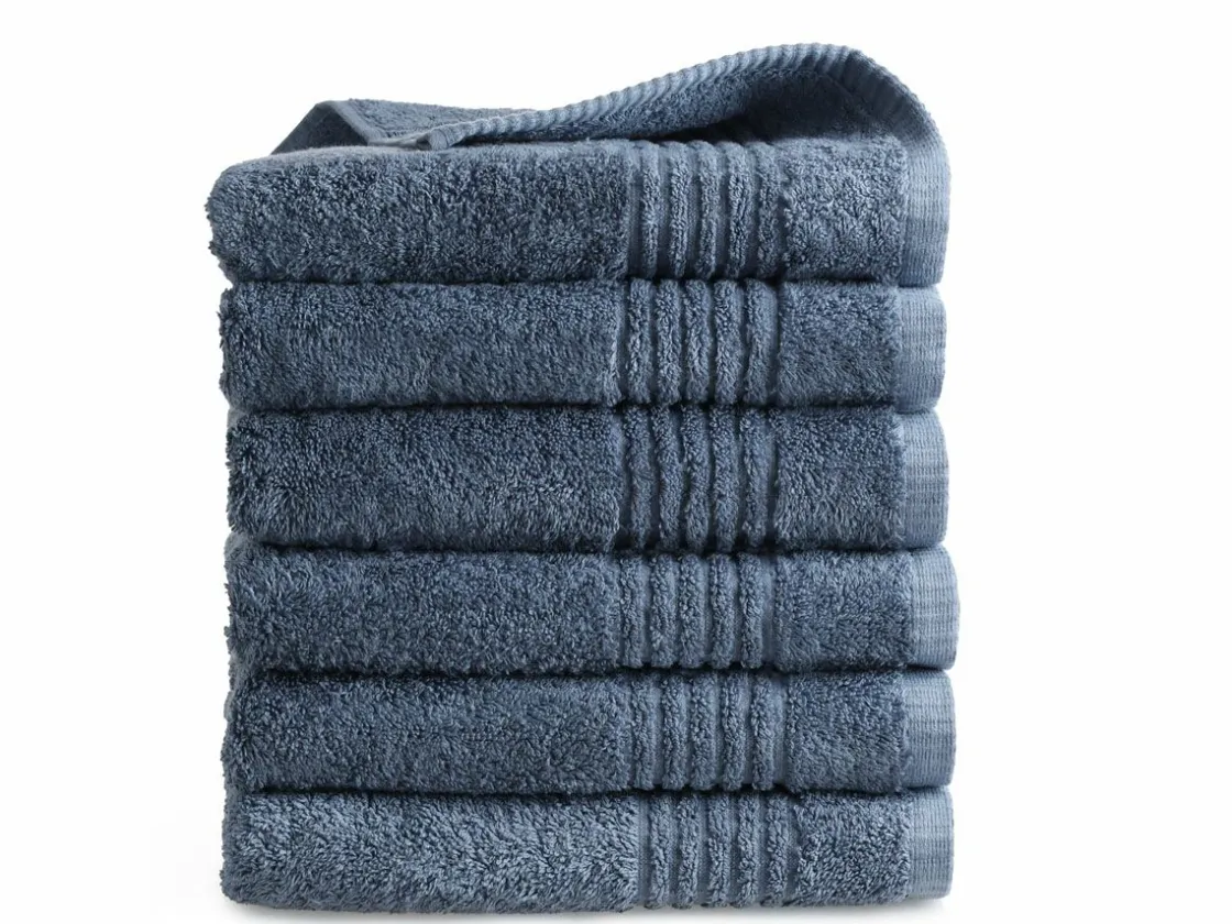 Markenlos Handtücher-PHLOX Supreme 50 x 100 cm set van 6 handtuch - blau