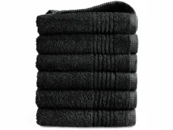 Markenlos Handtücher-PHLOX Supreme 50 x 100 cm set van 6 handtuch - schwarz
