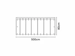 Platinum Sonnensegel|Sonnensegel-500 x 80 cm Coolfit Balkon Sichtschutz - Sand