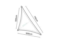 Platinum Sonnensegel|Sonnensegel^Coolfit 7,1 x 5,0 x 5,0 m 90° Schattentuch - Olive