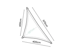 Platinum Coolfit 5,7 x 4,0 x 4,0 m 90° Schattentuch - Olive< Sonnensegel|Sonnensegel