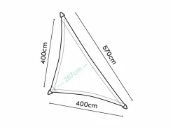 Platinum Sonnensegel|Sonnensegel-Coolfit 5,7 x 4,0 x 4,0 m 90° Schattentuch - Anthrazit