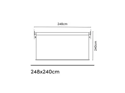 Platinum Coolfit 2,48 x 2,40m schwarzes Rollo< Sonnensegel|Sonnensegel