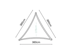 Platinum Sonnensegel|Sonnensegel^Coolfit 3,6m Olive Dreieck Sonnensegel
