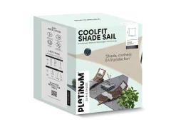 Platinum Sonnensegel|Sonnensegel-Coolfit 5x5m quadratisches Sonnensegel - Greige