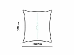 Platinum Sonnensegel|Sonnensegel-Coolfit 3x5m Rechteck-Sonnensegel - Sand