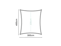 Platinum Sonnensegel|Sonnensegel-Coolfit 3x4m Rechteck-Sonnensegel - Greige