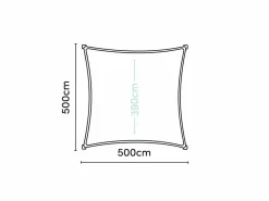 Platinum Sonnensegel|Sonnensegel^dreamsail 4x4m quadratisches Sonnensegel - Grey