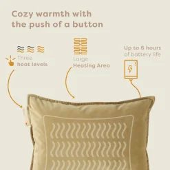 Pleafs Heizkissen Plush 45x60cm - Crewel Tan< Wärmekissen