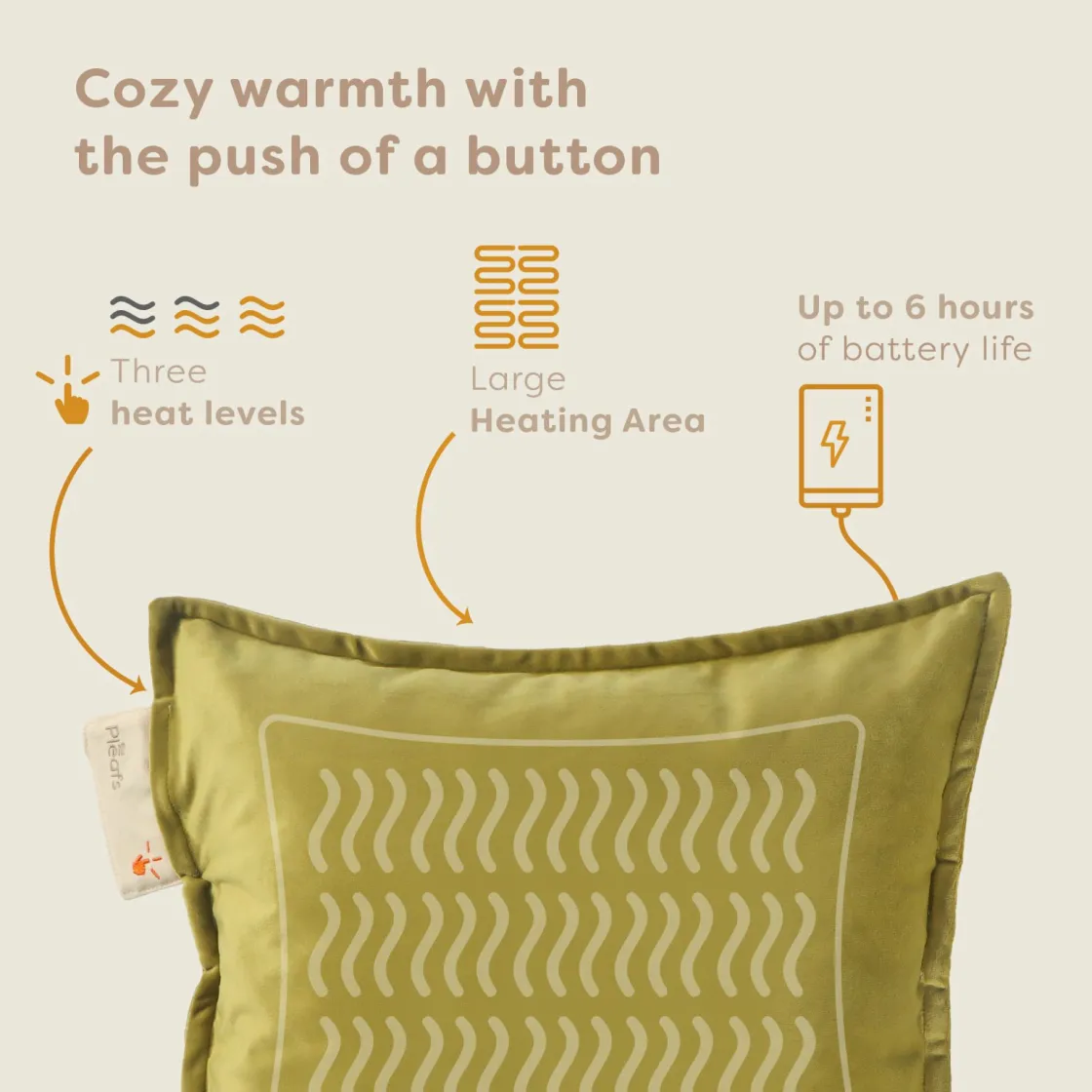 Pleafs Wärmekissen-Heizkissen Plush 45x60cm - Barley Corn