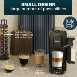 Princess Kapselmaschine mit Milchaufschäumer< Kaffeemaschinen