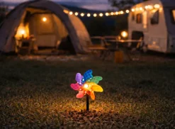 Pro Garden Campinglampen Aufladbar|Campinglampen Aufladbar^Solar-Windmühlen-Bodenbeleuchtung