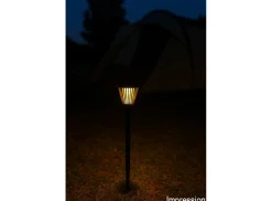 Pro Garden Campinglampen Aufladbar|Campinglampen Aufladbar^ProGarden LED Solarfackel - Black