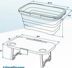 ProPlus 20 Liter Picknickkorb Zusammenklappbar - Blue< Eimer