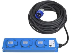 ProPlus 20 Meter CEE 3-fach Schuko-Steckdosenleiste< Cee Steckdosen