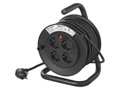 ProPlus Schucko 4-weg Kabeltrommel - 15 Meter< Schuko Verlängerungskabel