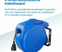 ProPlus Schuko Kabeltrommel^220 Volt Automatische Kabeltrommel - 15 Meter