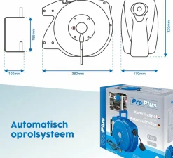 ProPlus Schuko Kabeltrommel^220 Volt Automatische Kabeltrommel - 15 Meter