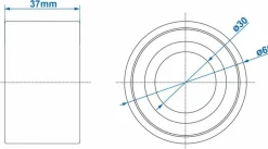 ProPlus Anhängerzubehör^AL-KO Kompaktlager - 30/60x37 mm