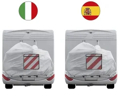 ProPlus Warnschilder Fahrradträger^Aluminium Warnschild - Italien/Spanien