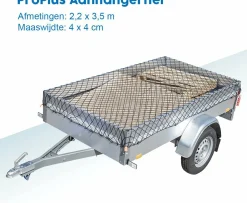 ProPlus Chassiszubehör-Anhängernetz mit Gummiseil - 2,2 x 3,5 Meter