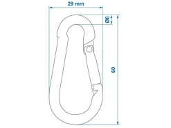 ProPlus Taschenmesser & Multitools|Chassiszubehör-Edelstahl Karabinerhaken - 60 mm