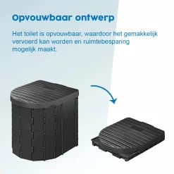 ProPlus Faltbare Campingtoilette mit Deckel< Tragbare Toiletten