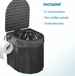 ProPlus Faltbare Campingtoilette mit Deckel< Tragbare Toiletten