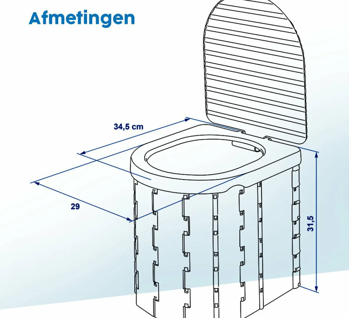 ProPlus Faltbare Campingtoilette mit Deckel< Tragbare Toiletten
