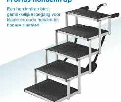 ProPlus Zwinger & Transport-Hundetreppe - 116 x 33 x 63 cm